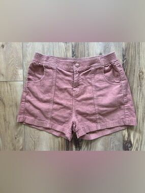 Faherty Sleepaway Corduroy Shorts High Rise Clay Womens Medium Retro Summer